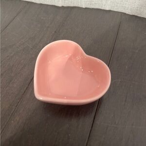 Pink Heart-Shaped Ceramic Dish